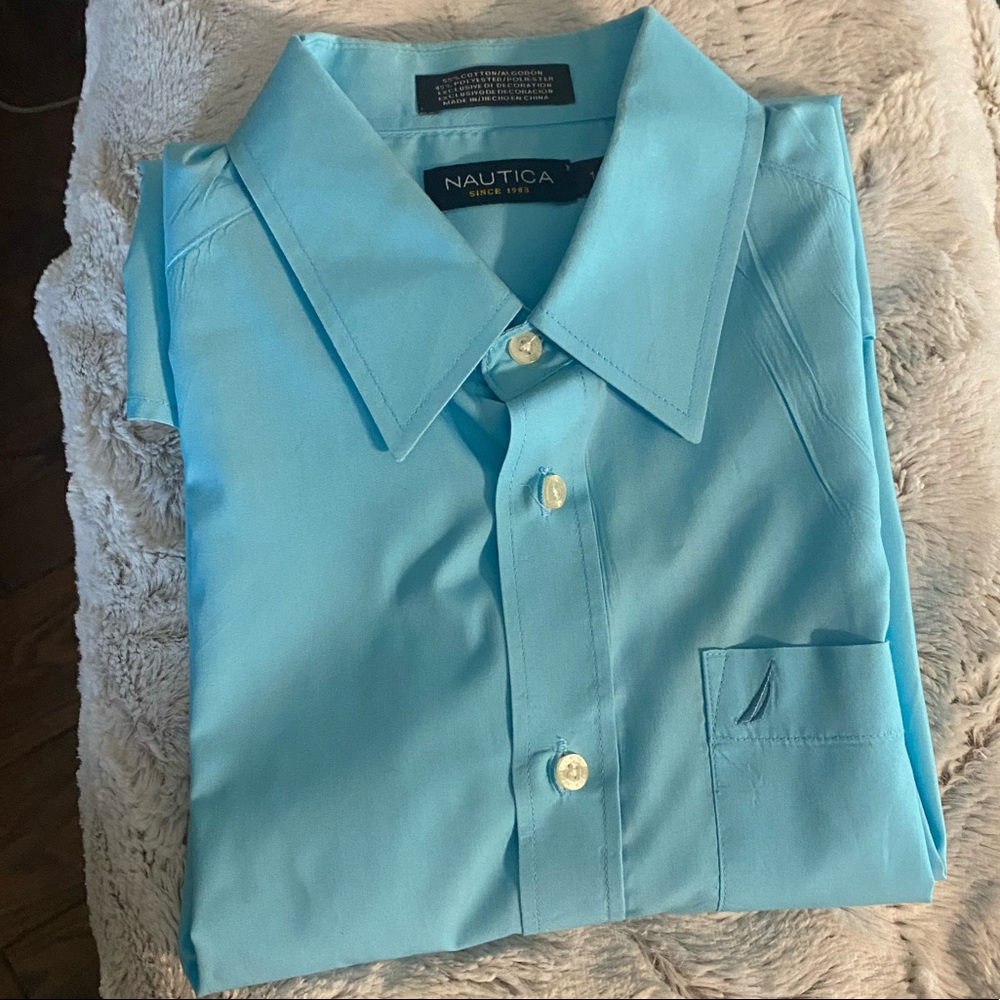 Nautical Long Sleeve Button Down Shirt